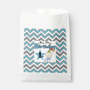 Weiße VIP-Tasche / Es ist mein erster Geburtstag Geschenktütchen