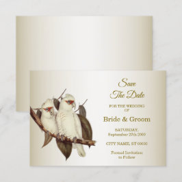 Weiße Vögel heiraten das Datum Save The Date