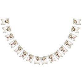 Weiße Vögel Hochzeitsflagge Wimpelkette