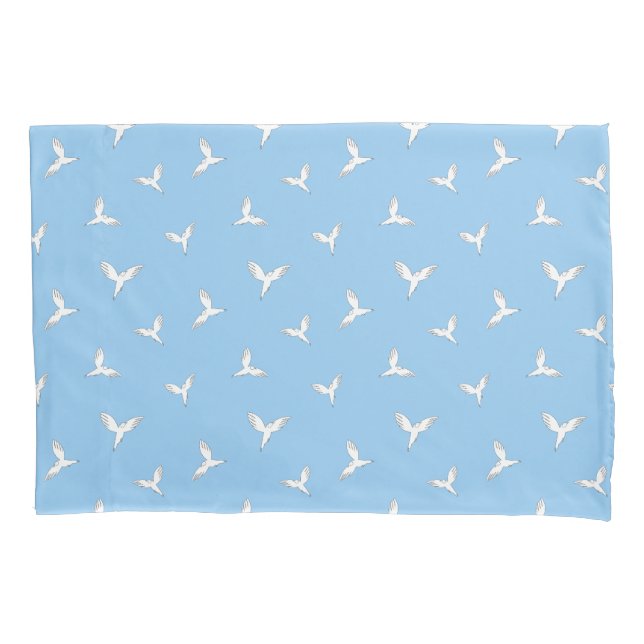 Weiße Vögel. Kissenbezug (Vorderseite)