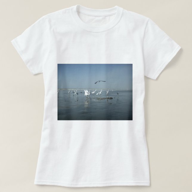 Weiße Vögel zeigen Hakuna matata.JPG T-Shirt (Design vorne)