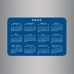 Weiße Vorlage für den Kalender 2025 Blaue Hintergr Magnet<br><div class="desc">Der weiße 2025 Kalender wird über eine blaue Hintergrundvorlage auf diesem handlichen 4"x6" flexiblen Magneten überlagert. Sie können Ihr eigenes Hintergrundbild in der Sidebar hinzufügen, wenn Sie möchten. Wenn Sie nur einen anderen Farbhintergrund gewollt haben, stach Sie "Bearbeiten mit dem Entwurfswerkzeug", wählen Sie den türkisfarbenen Hintergrund aus und klicken Sie...</div>