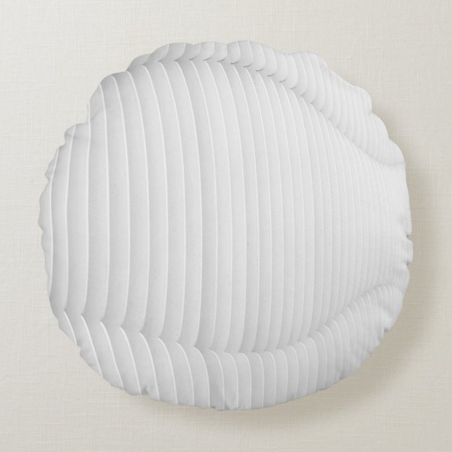 Weiße Wand Rundes Kissen (Vorderseite)