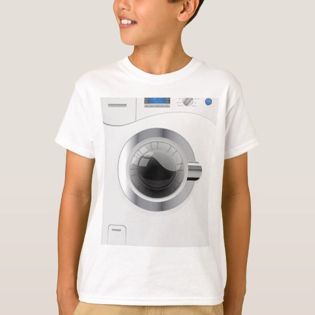 Weiße Waschmaschine T-Shirt (Vorderseite)