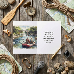 Weiße Wasser-Rafting-Bruder-Geburtstag  Karte