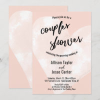 Weiße Wasserfarbe Herz Rosa Paare Dusche