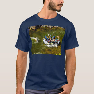 Weiße Wassergymnastik lang T-Shirt