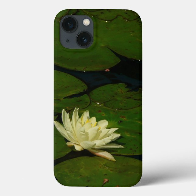 Weiße Wasserlilie I Friedliche Blumenfotografie Case-Mate iPhone Hülle (Rückseite)