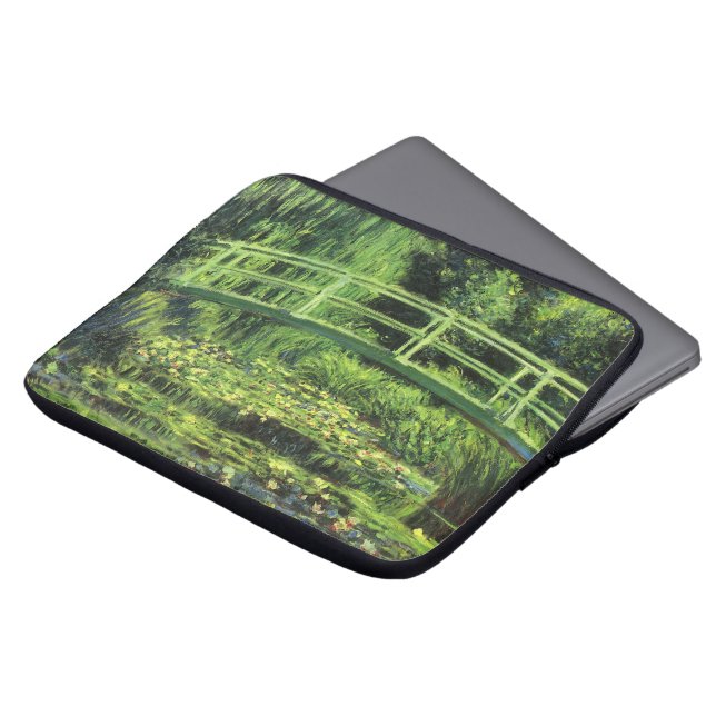 Weiße Wasserlilien von Claude Monet, Vintage Kunst Laptopschutzhülle (Vorne Oben)