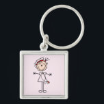 Weiße weibliche Strichmännchen-Krankenschwester 2 Schlüsselanhänger<br><div class="desc">Pflegen Sie T-Shirts, Becher, Karten, Aufkleber, Taschentaschen, Knöpfe und anderes Krankenpflegekleid und -geschenke mit einer weiblichen Krankenschwester des Strichmännchens mit einem Stethoskop.</div>