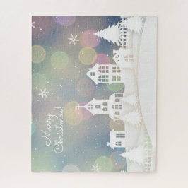 Weiße Weihnachten mit Bokeh Lights