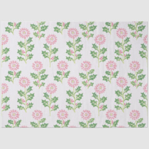 Weiße Weihnachts-Seidenpapier mit rosa Gänseblümch Seidenpapier