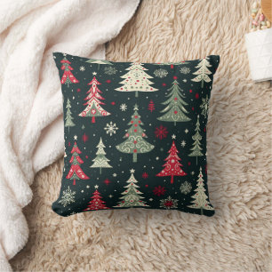 Weiße Weihnachtsbaumen Kissen