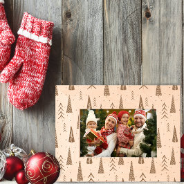 Weiße Weihnachtsbaummuster Geätzte Rahmen