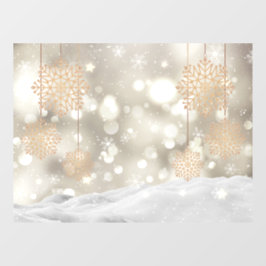 weiße Weihnachtsfeier Fensteraufkleber