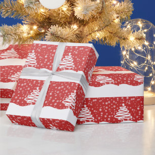 weiße Weihnachtsfeier Geschenkpapier