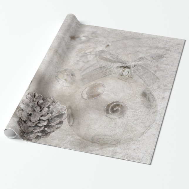 weiße Weihnachtsfeier Geschenkpapier (Ungerollt)