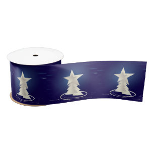 weiße Weihnachtsfeier Satinband