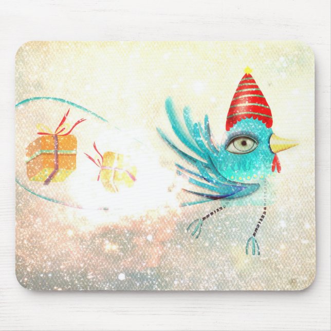 Weiße Weihnachtsmauspad Mousepad (Vorne)