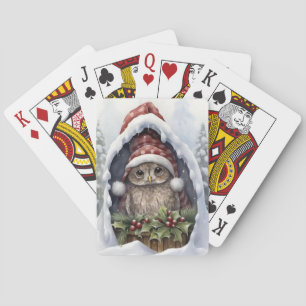 Weiße Weihnachtsschale Spielkarten