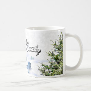 Weiße Weihnachtstasse Kaffeetasse