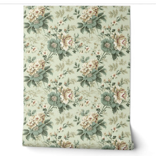 Weiße weiße Blume aus weißem Shabby Chic Tapete