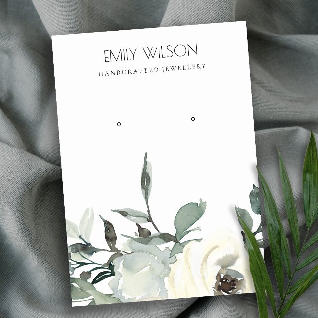 WEISSE, WEISSE BLUMENBUNCHENANZEIGE VISITENKARTE (Von Creator hochgeladen)