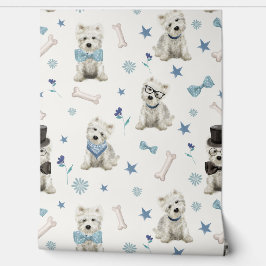 Weiße Westie mit Zubehör Whimsical Tapete