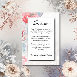 Weiße Wildblume Flora Rose Hochzeit Dankeskarte