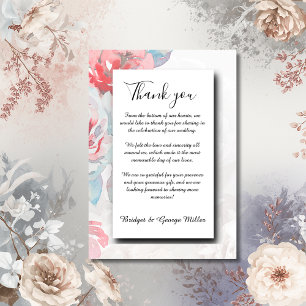 Weiße Wildblume Flora Rose Hochzeit Dankeskarte