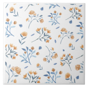 Weiße Wildblume Keramik Tile Fliese