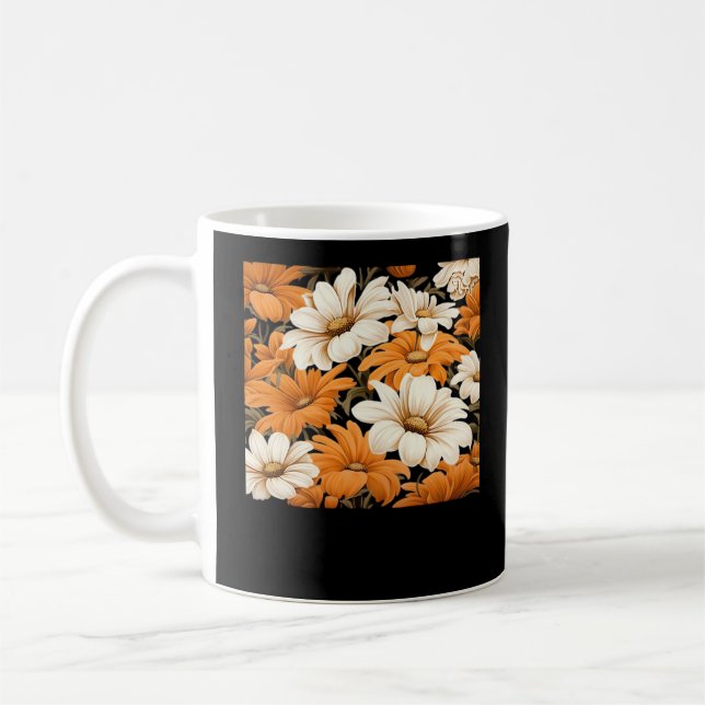 Weiße Wildblumen - Weitsichtigkeit Kaffeetasse (Links)