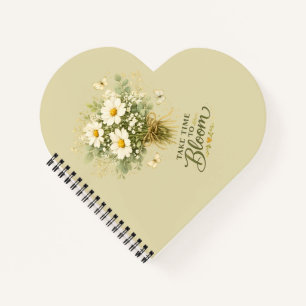 Weiße Wildblumenbouquet Notizbuch