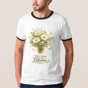 Weiße Wildblumenbouquet T-Shirt