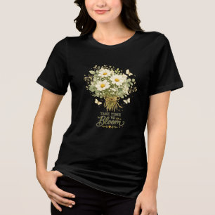 Weiße Wildblumenbouquet Tri-Blend Shirt