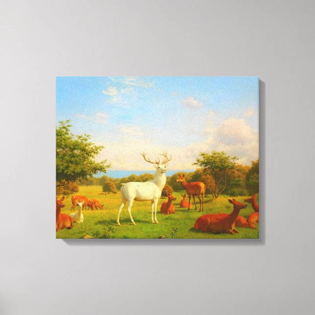 Weiße Wildtiere Leinwanddruck (Vorderseite)