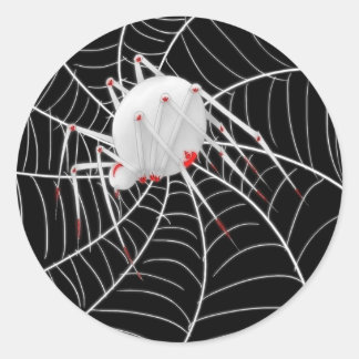 Weiße Witwe Runder Aufkleber