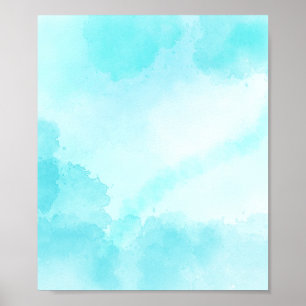 Weiße Wolke auf blauem Himmelshintergrund Poster