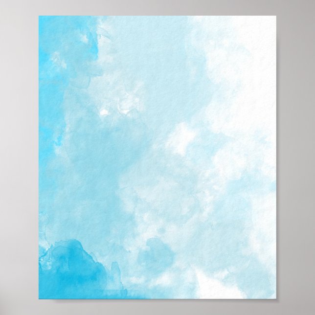 Weiße Wolke auf blauem Himmelshintergrund Poster (Vorne)