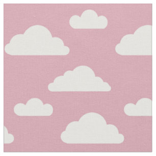 Weiße Wolken auf rosa Stoff von Nicole Janes