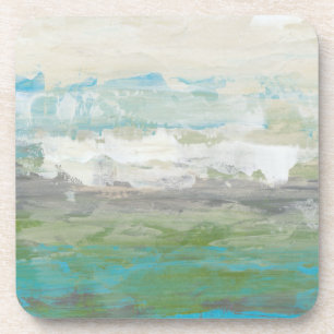 Weiße Wolken, die schöne Landschaft übersehen Untersetzer