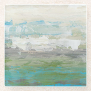 Weiße Wolken mit Blick auf die wunderschöne Landsc Glasuntersetzer