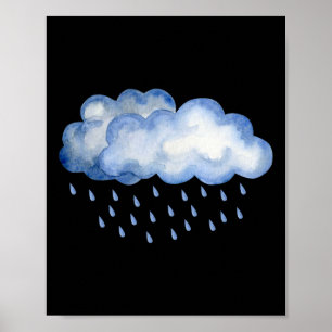 Weiße Wolken Regentropfen Kostüm Weihnachten Hallo Poster