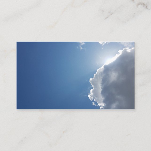 Weiße Wolken Sun u. blauer Himmel-Visitenkarten Visitenkarte (Vorderseite)