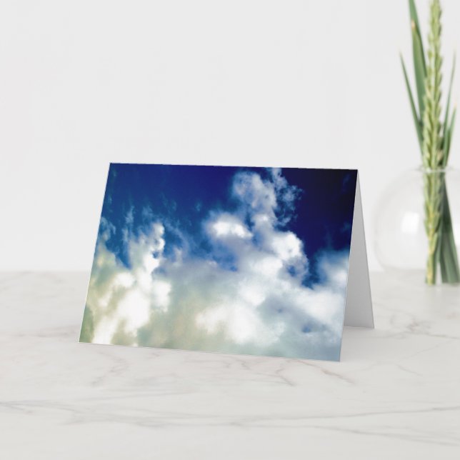 Weiße Wolken und blauer Himmel Karte (Vorderseite)