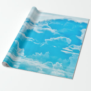 weiße Wolken und hellblauer Himmelshintergrund, Pa Geschenkpapier