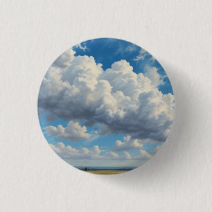 Weiße Wolken und klarer blauer Himmel Button