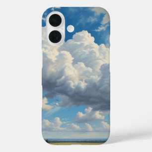Weiße Wolken und klarer blauer Himmel iPhone 16 Hülle