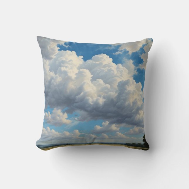 Weiße Wolken und klarer blauer Himmel Kissen (Vorderseite)