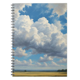 Weiße Wolken und klarer blauer Himmel Notizblock